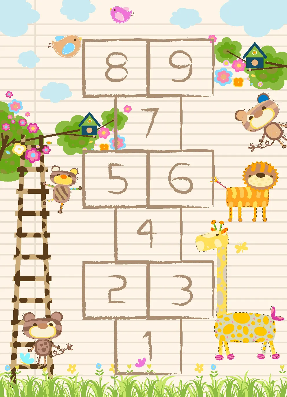 Barneteppe - Counting Animals (multi)
