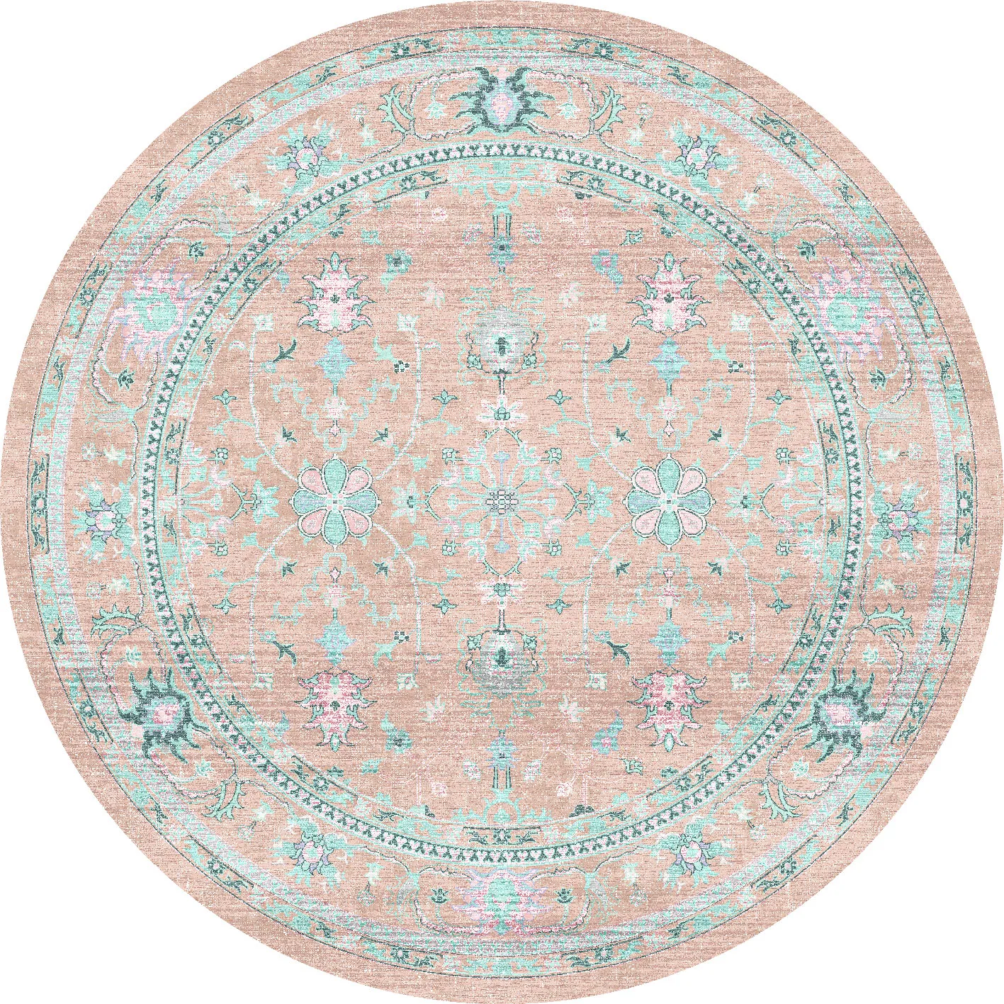 Rundt teppe - Livley (rosa)