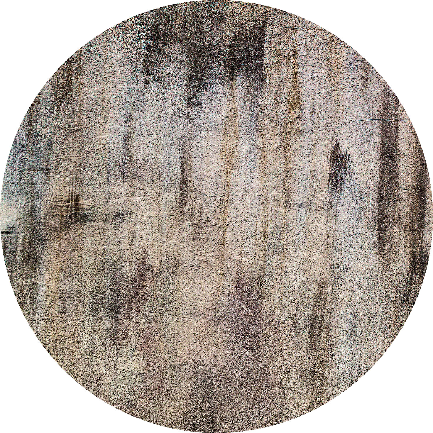 Rundt teppe - Polia (grå/brun)
