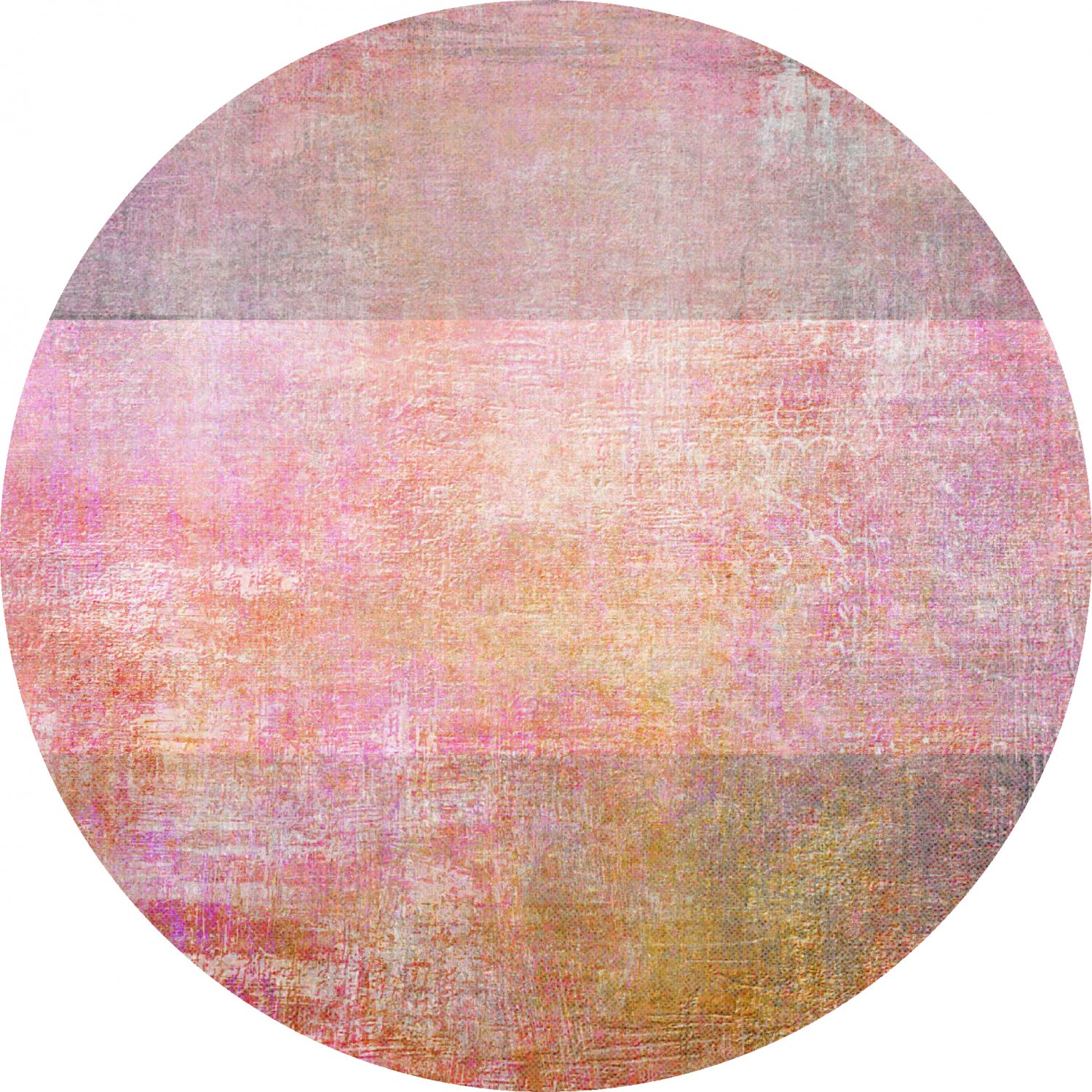 Rundt teppe - Cicoria (rosa/lilla)