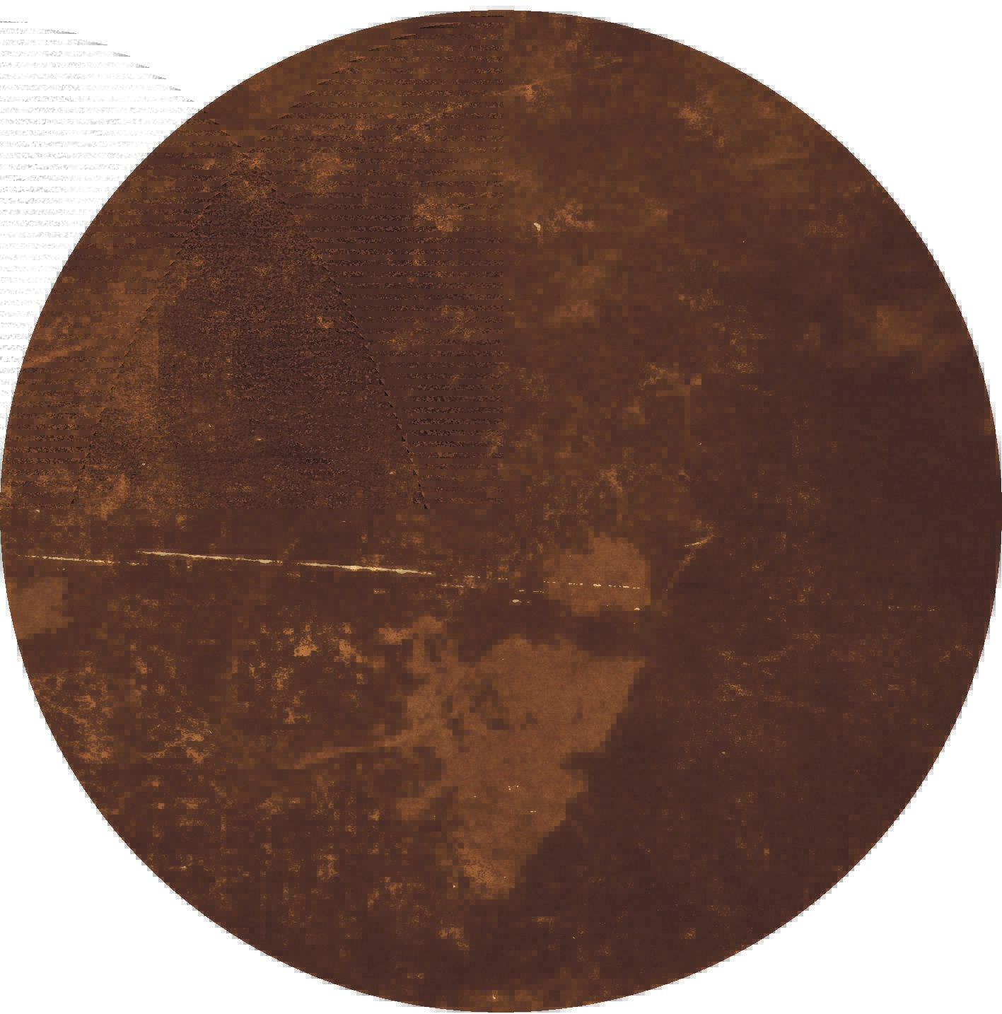 Rundt teppe - Zahora (brun)