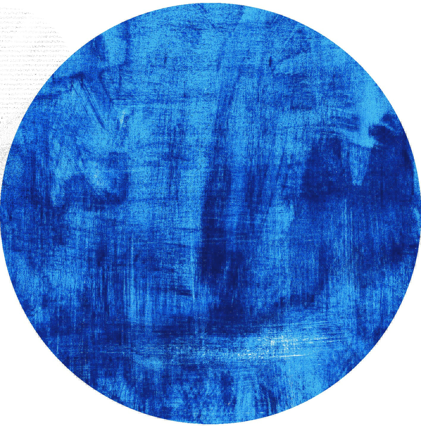 Rundt teppe - Campile (blå)