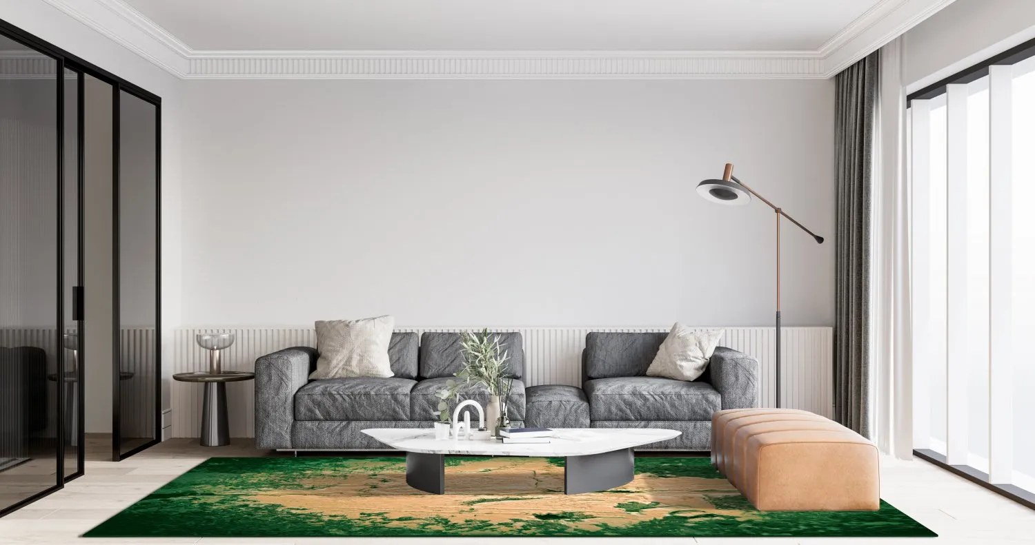 Wilton-teppe - Positano (beige/grønn)