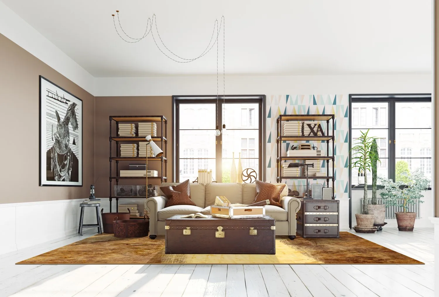 Wilton-teppe - Agost (brun/beige)