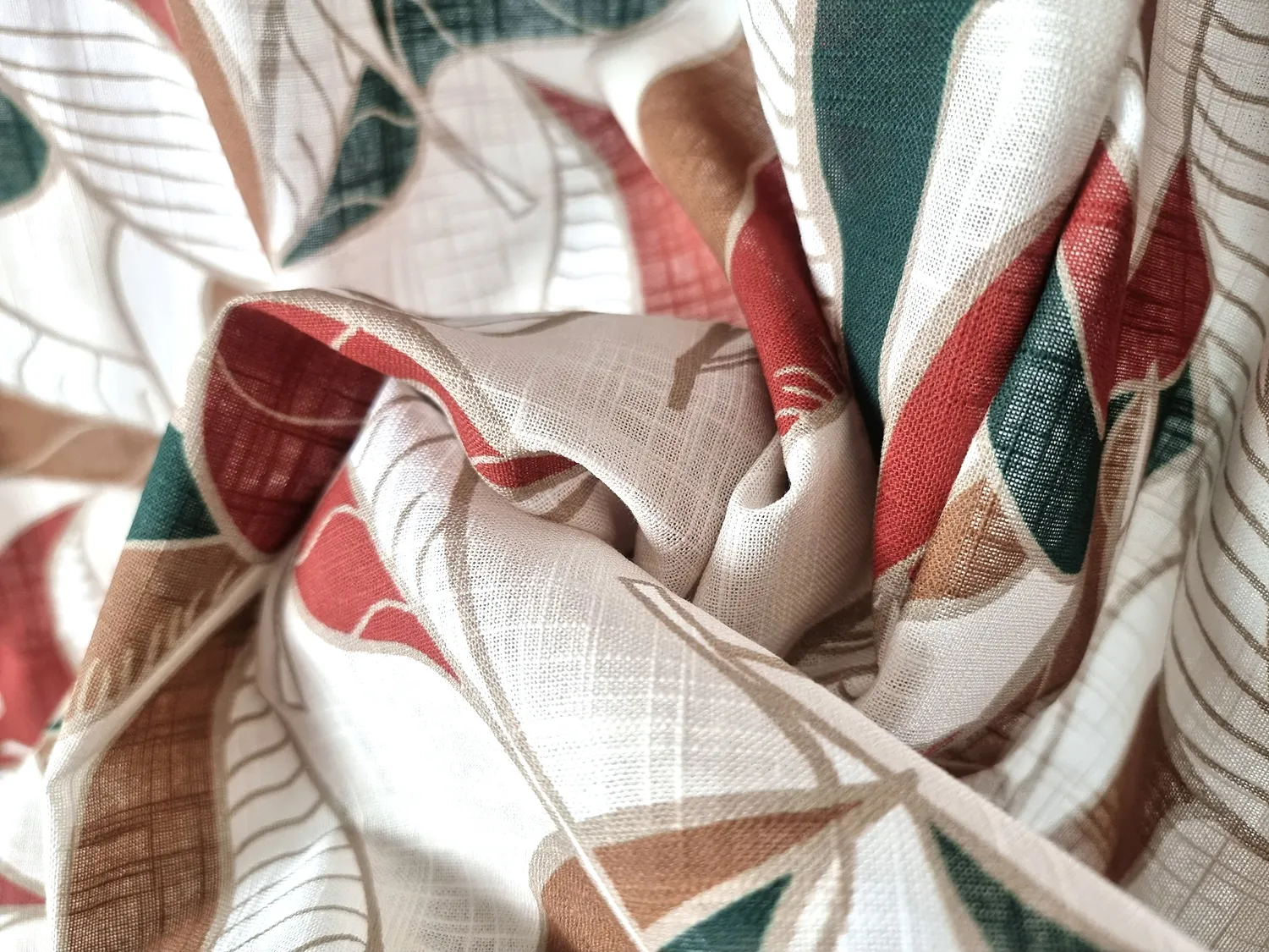 Dukar - Bomullsduk Amalie (beige/rust)