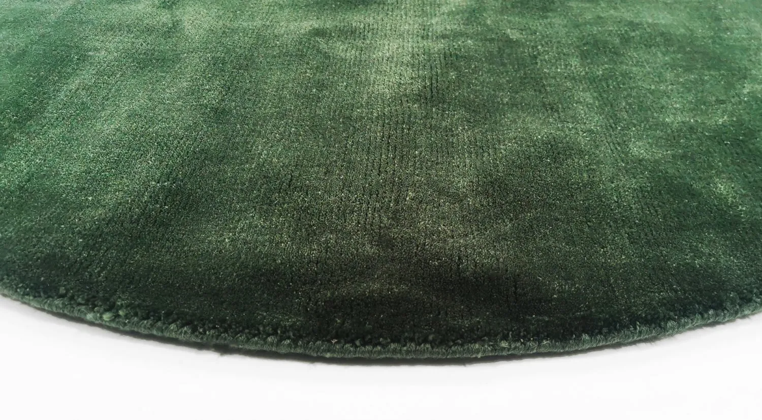Rundt teppe - Recycled PET with viscose look (grønn)