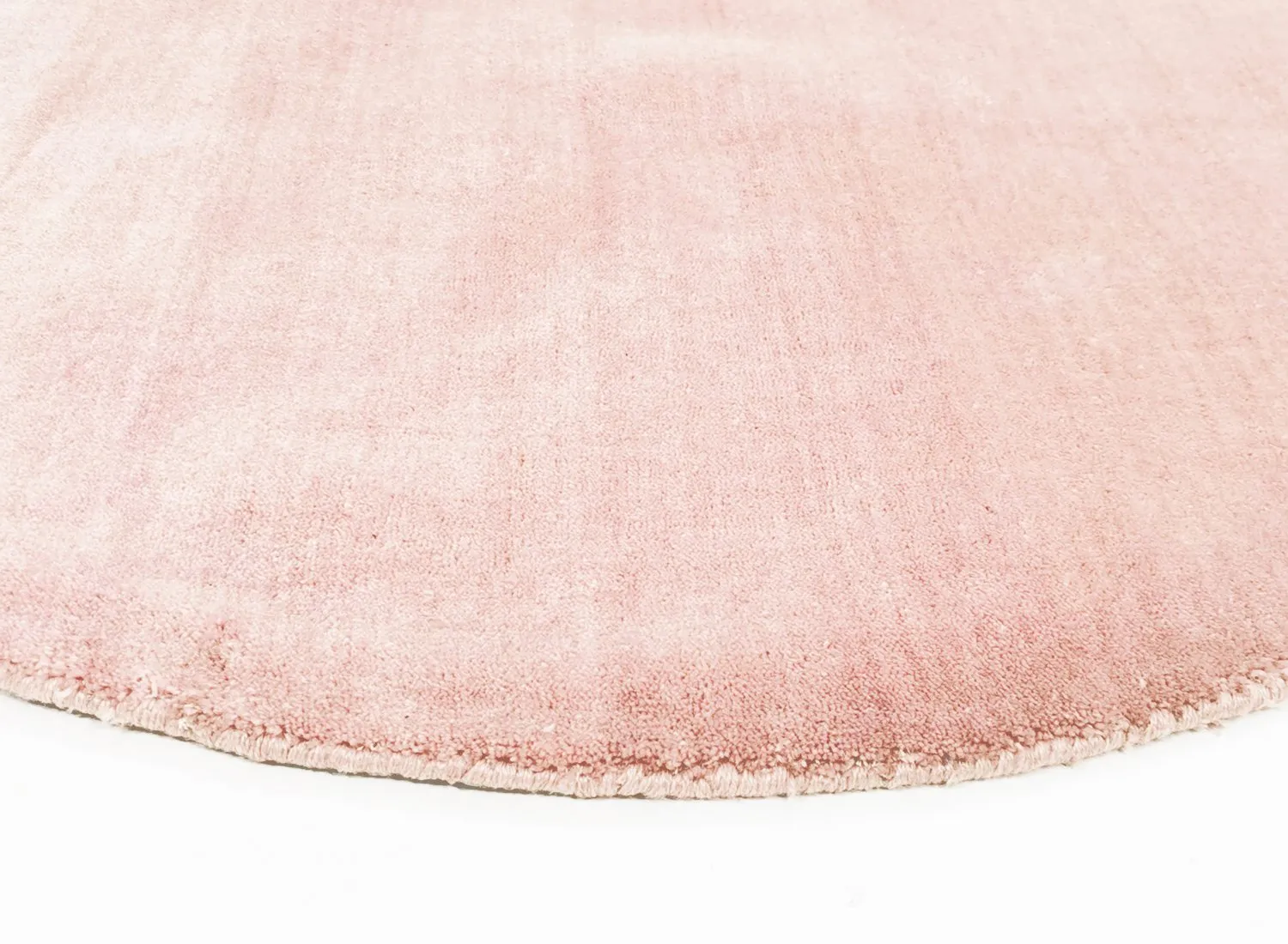 Rundt teppe - Recycled PET with viscose look (rosa)