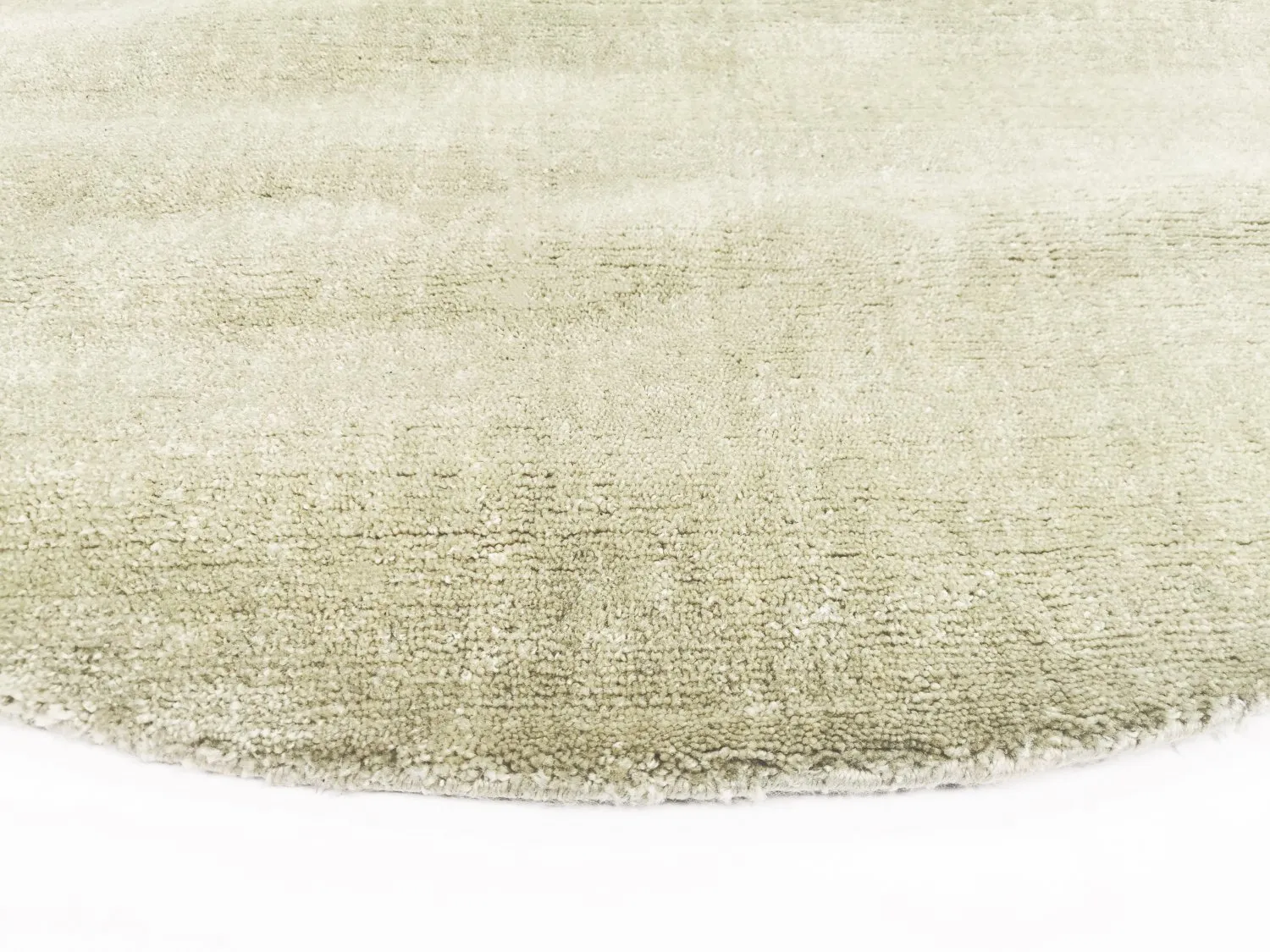 Rundt teppe - Recycled PET with viscose look (mint)