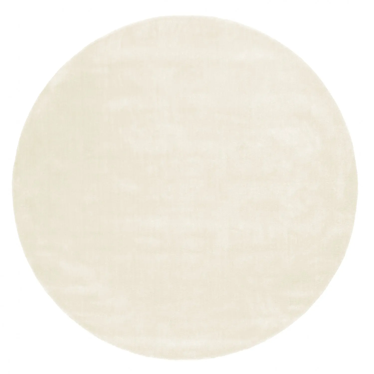 Rundt teppe - Recycled PET with viscose look (offwhite)