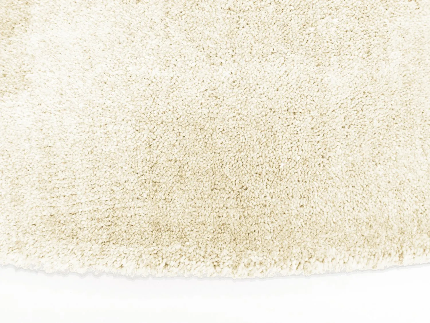 Rundt teppe - Recycled PET with viscose look (offwhite)