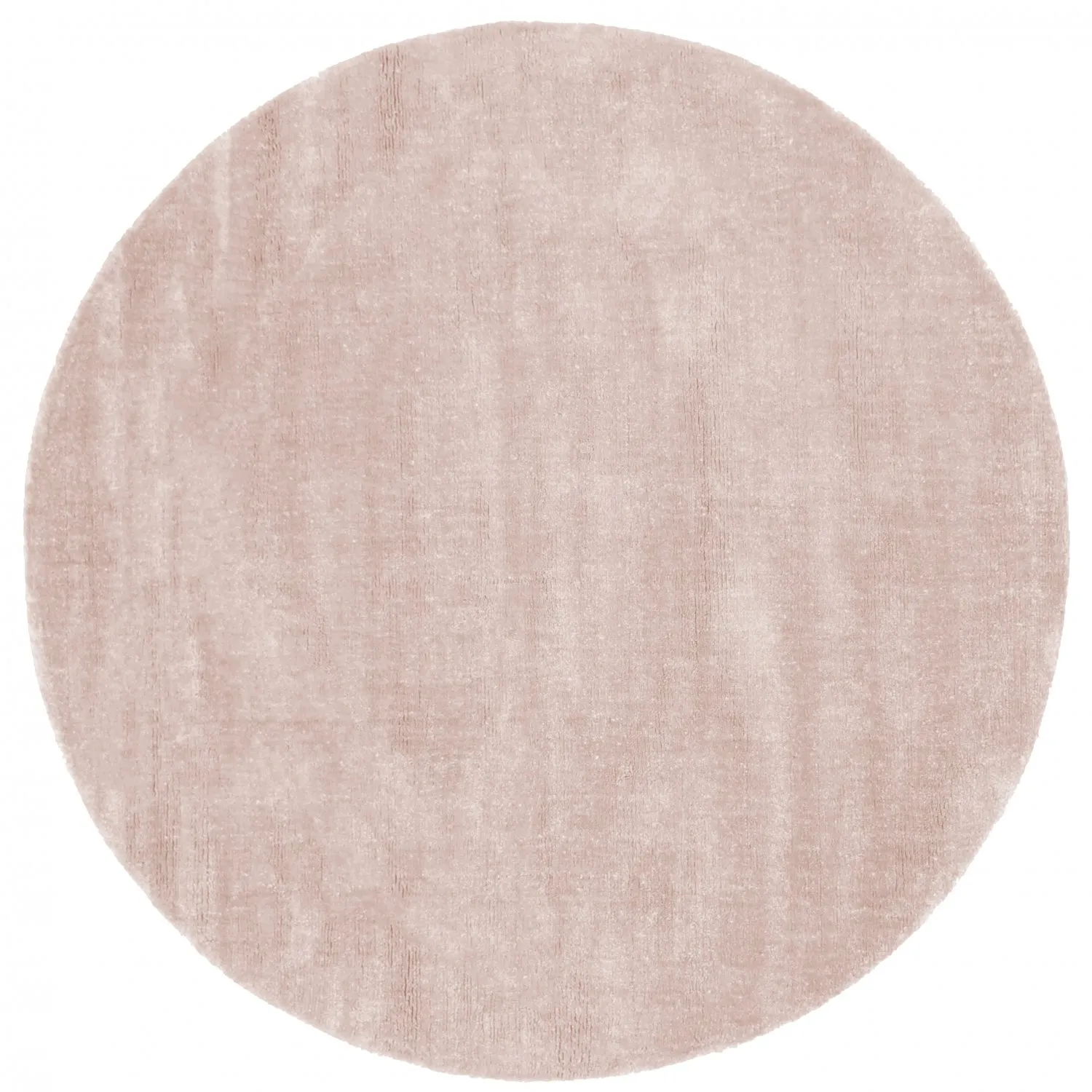 Rundt teppe - Recycled PET with viscose look (lysebrun)