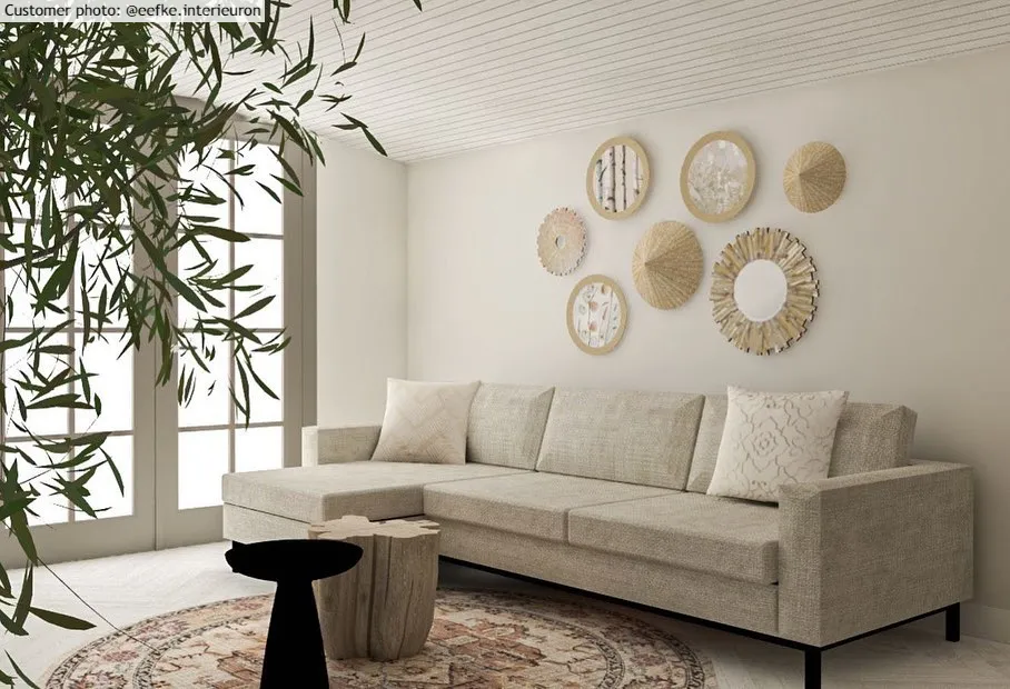 Rundt teppe - Siliana (beige)