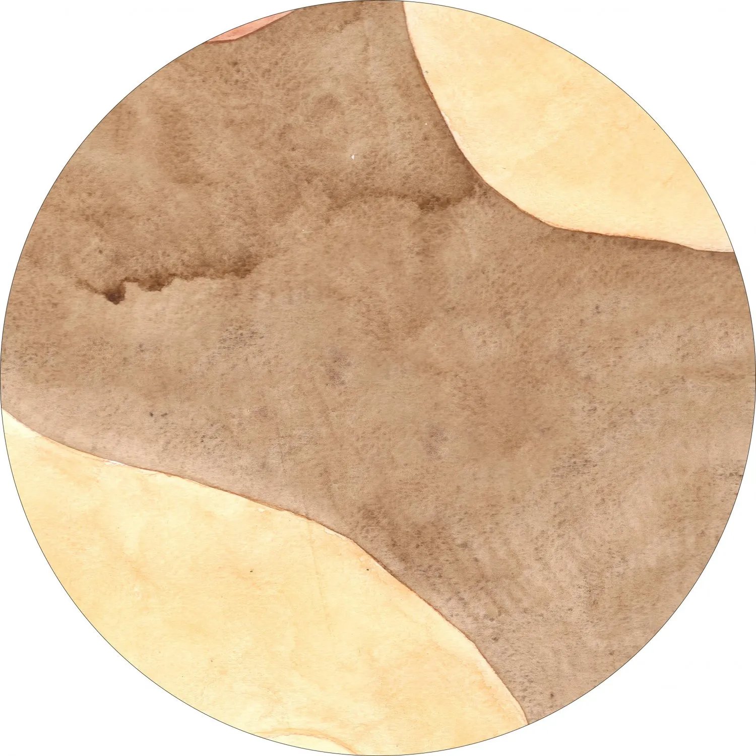 Rundt teppe - Nisa (brun/beige)