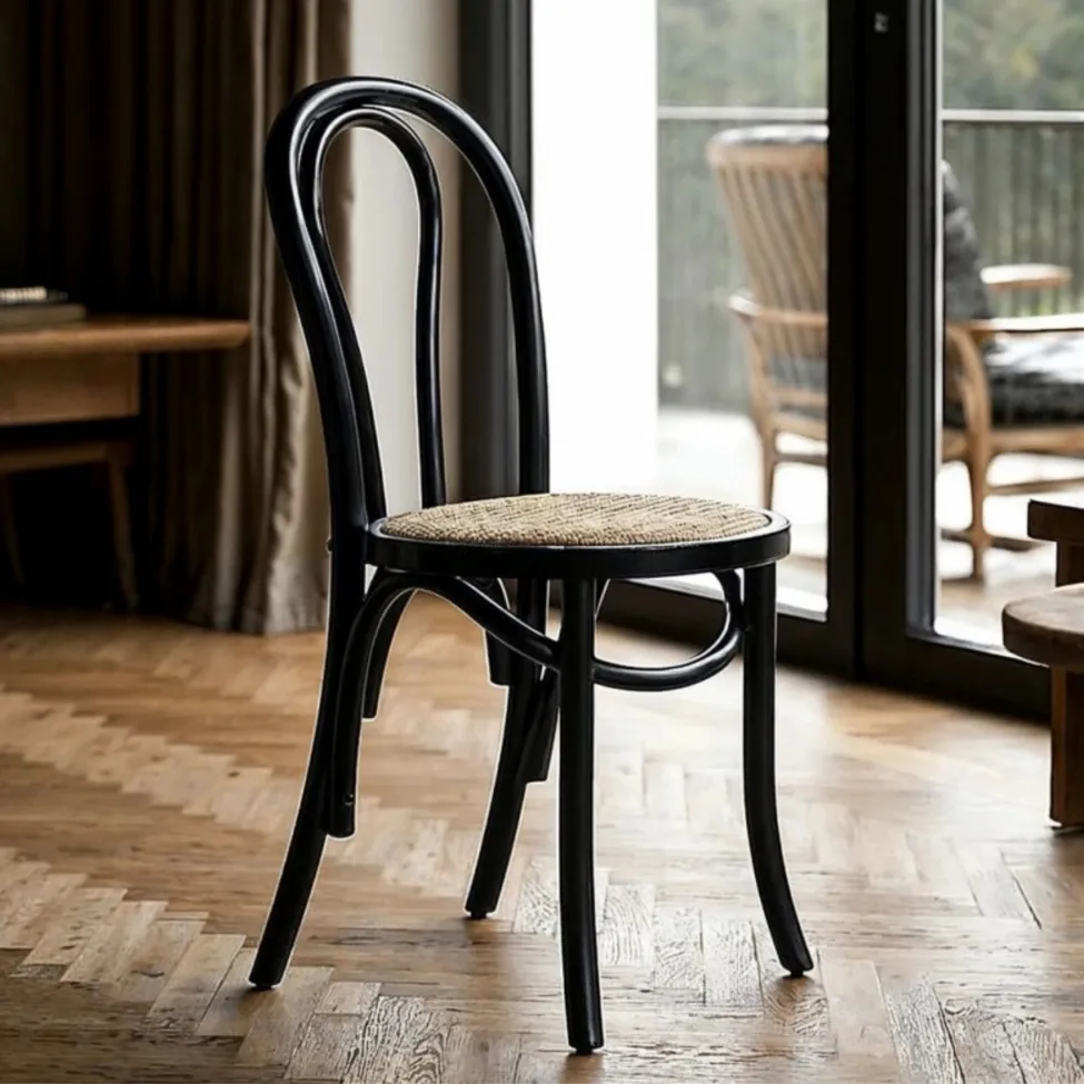 Stol - Bistro (rotting/svart) - 2 stk