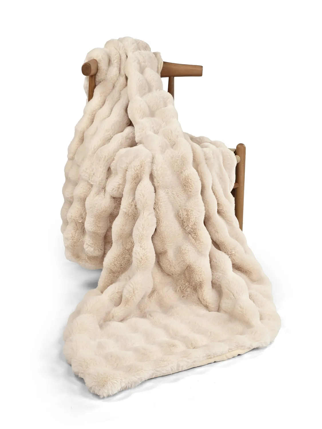 Pledd - Aranga Bubble Throw (beige)