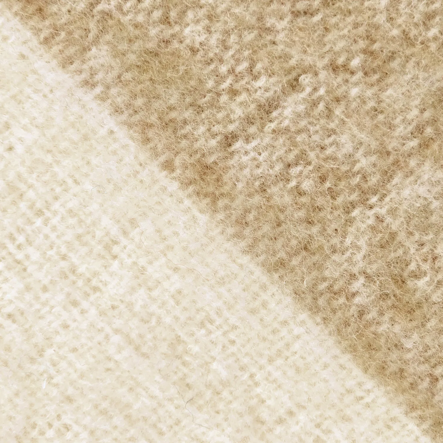 Tepper - Ullmixpledd - Beatriz Stripe (beige/hvit)