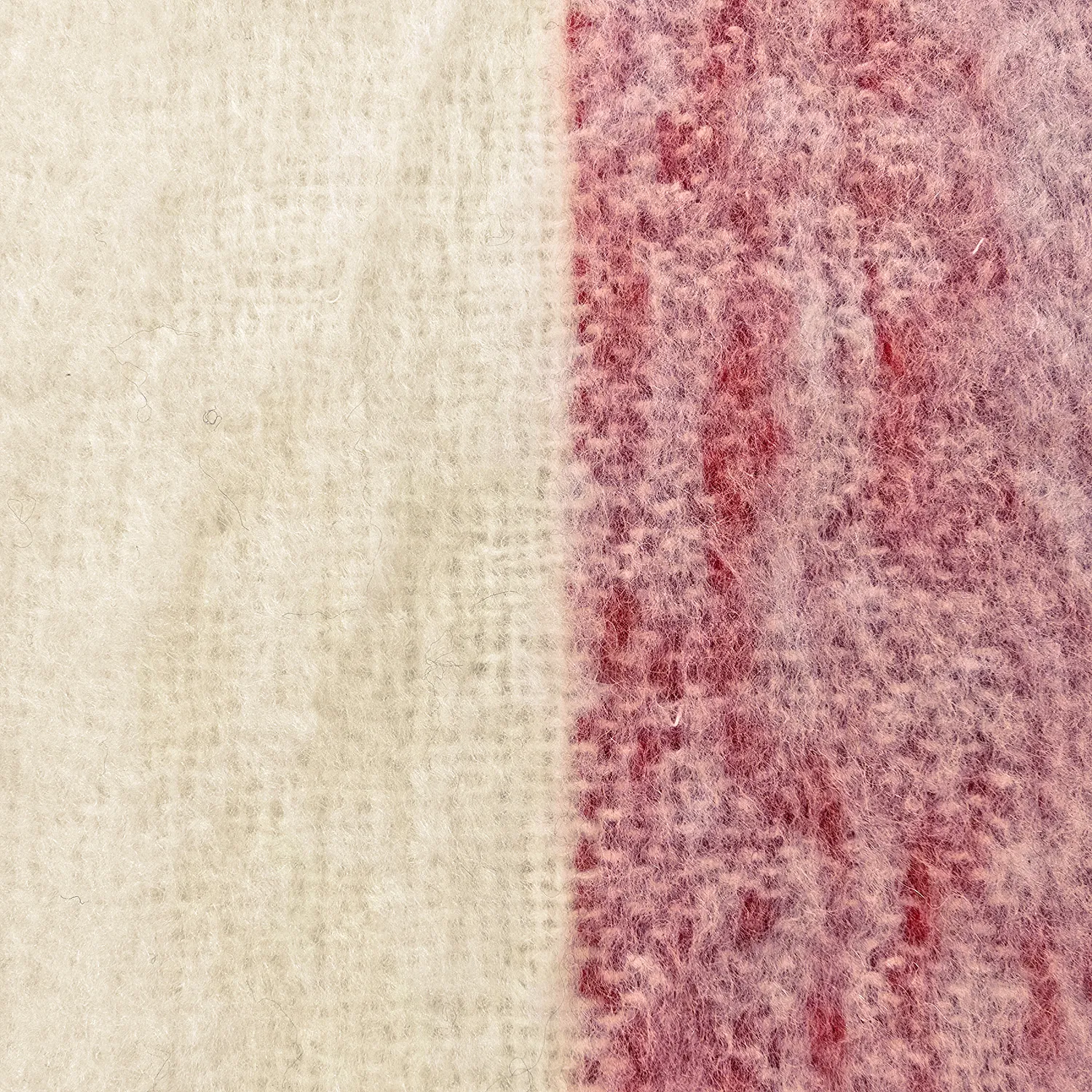 Tepper - Ullmixpledd - Beatriz Stripe (rød/hvit)