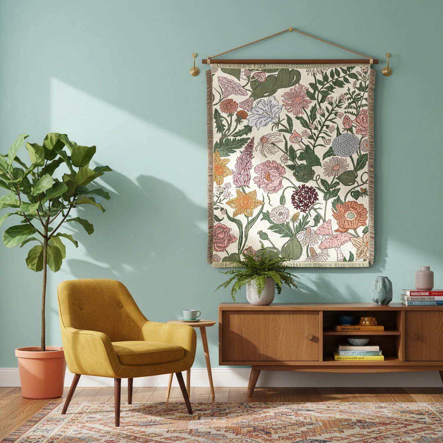 Pledd - Fiori Tapestry Blanket (multi)