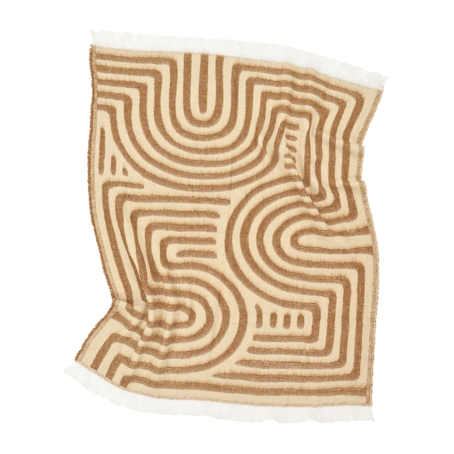 Tepper - Ullmixpledd - Melody (brun/beige)