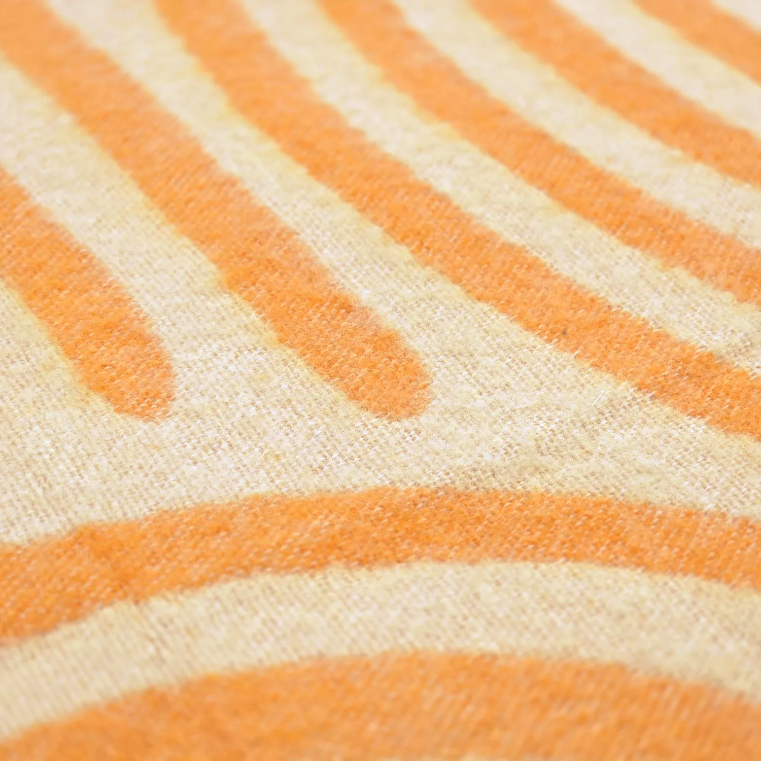 Tepper - Ullmixpledd - Melody (beige/oransje)