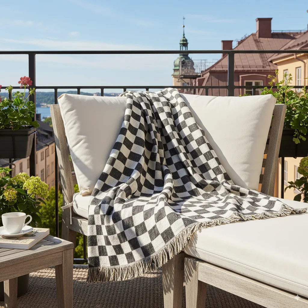 Pledd - Wallace Tapestry Blanket (svart/hvitt)