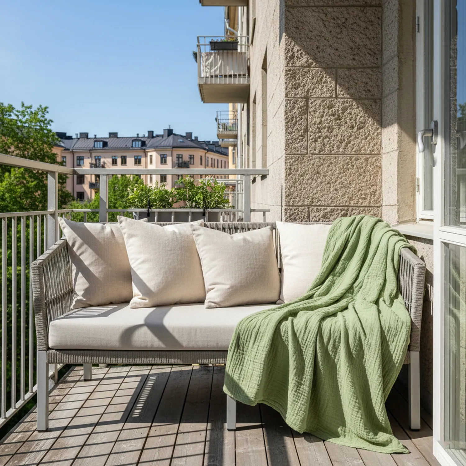 Pledd - Vanja Throw (lysegrønn)