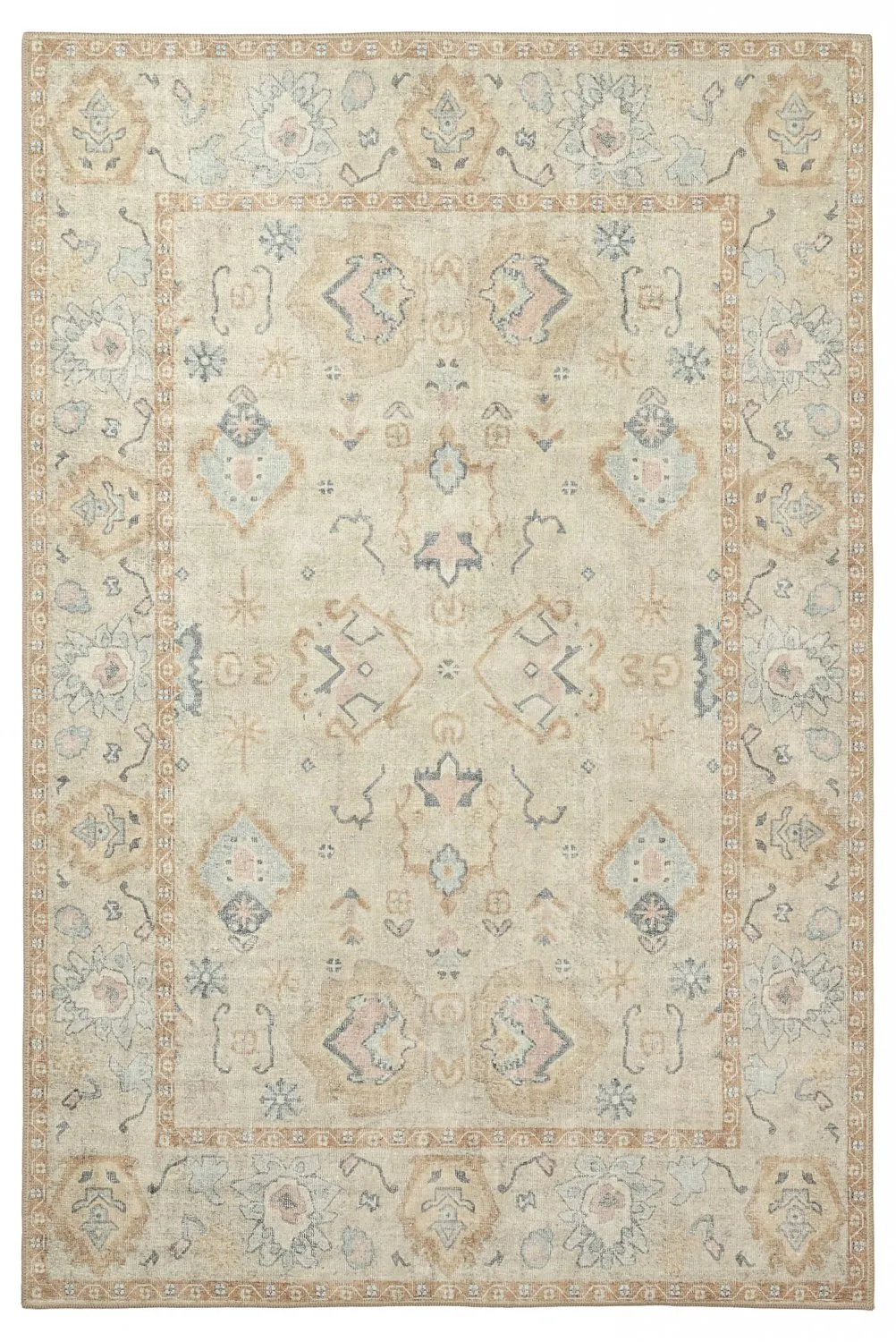 Flatvevd teppe - Amena (beige)