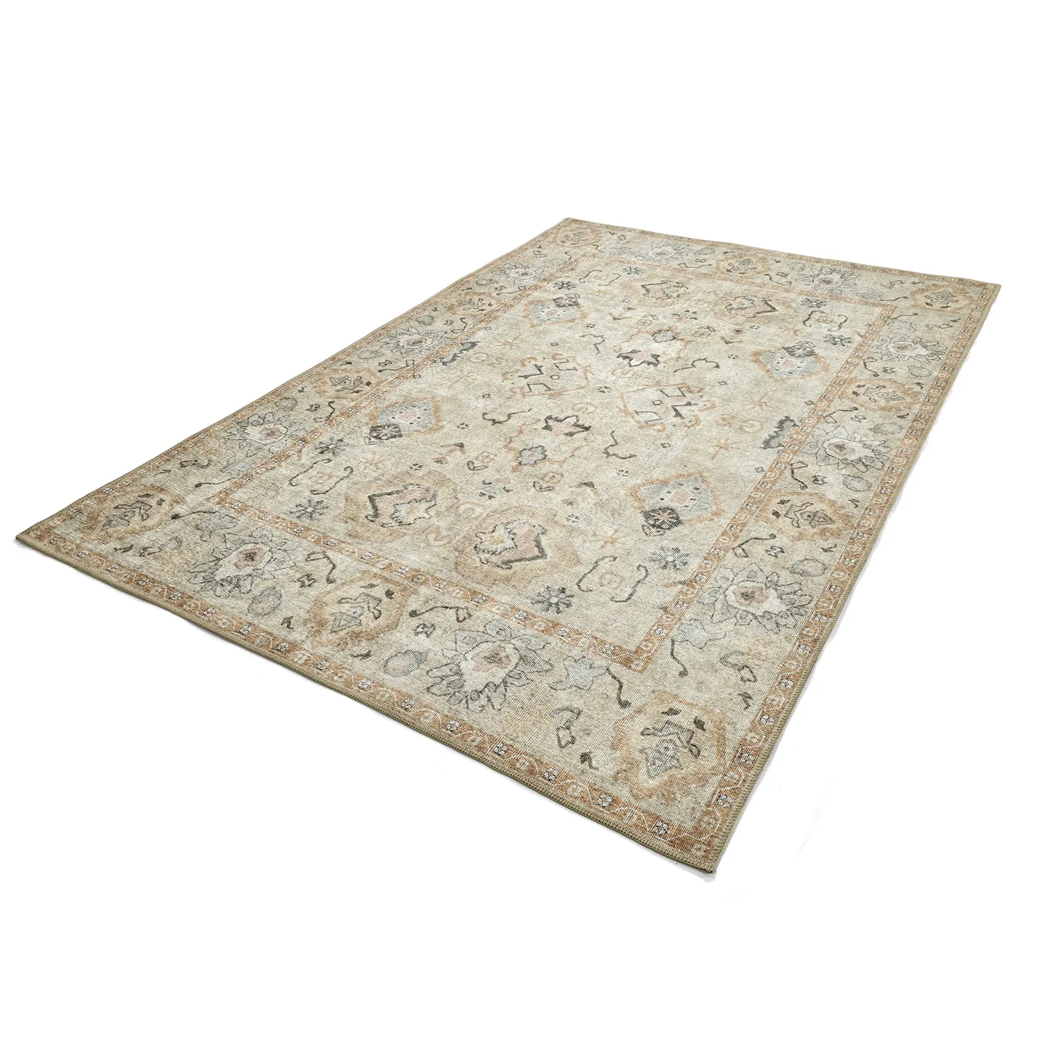 Flatvevd teppe - Amena (beige)
