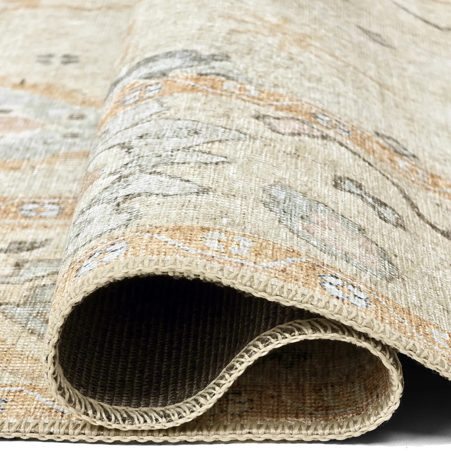 Flatvevd teppe - Amena (beige)