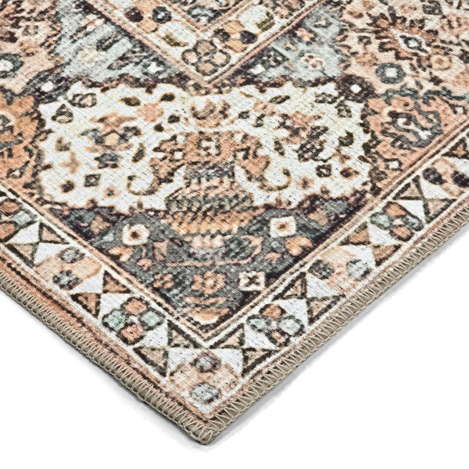 Flatvevd teppe - Berelina (beige/multi)