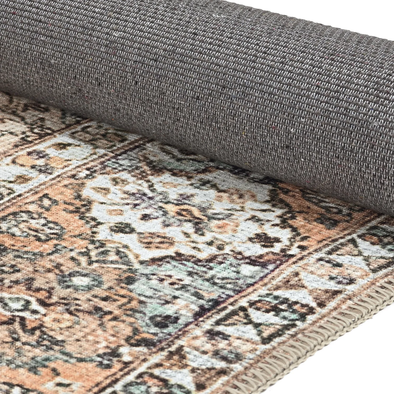 Flatvevd teppe - Berelina (beige/multi)