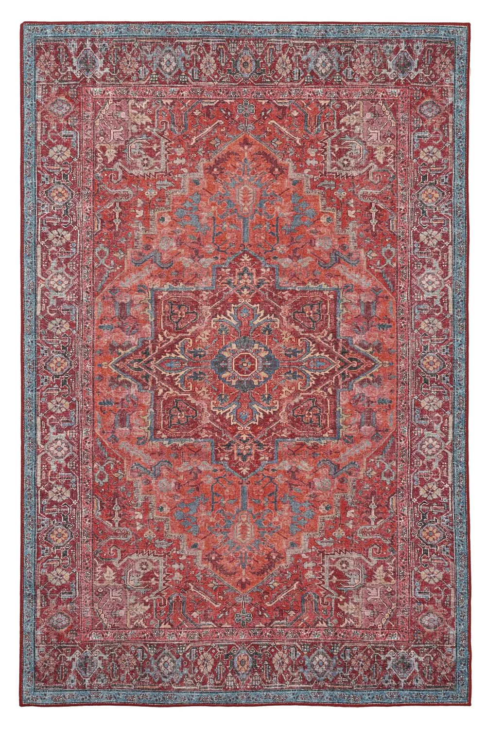 Flatvevd teppe - Birjand (rød)