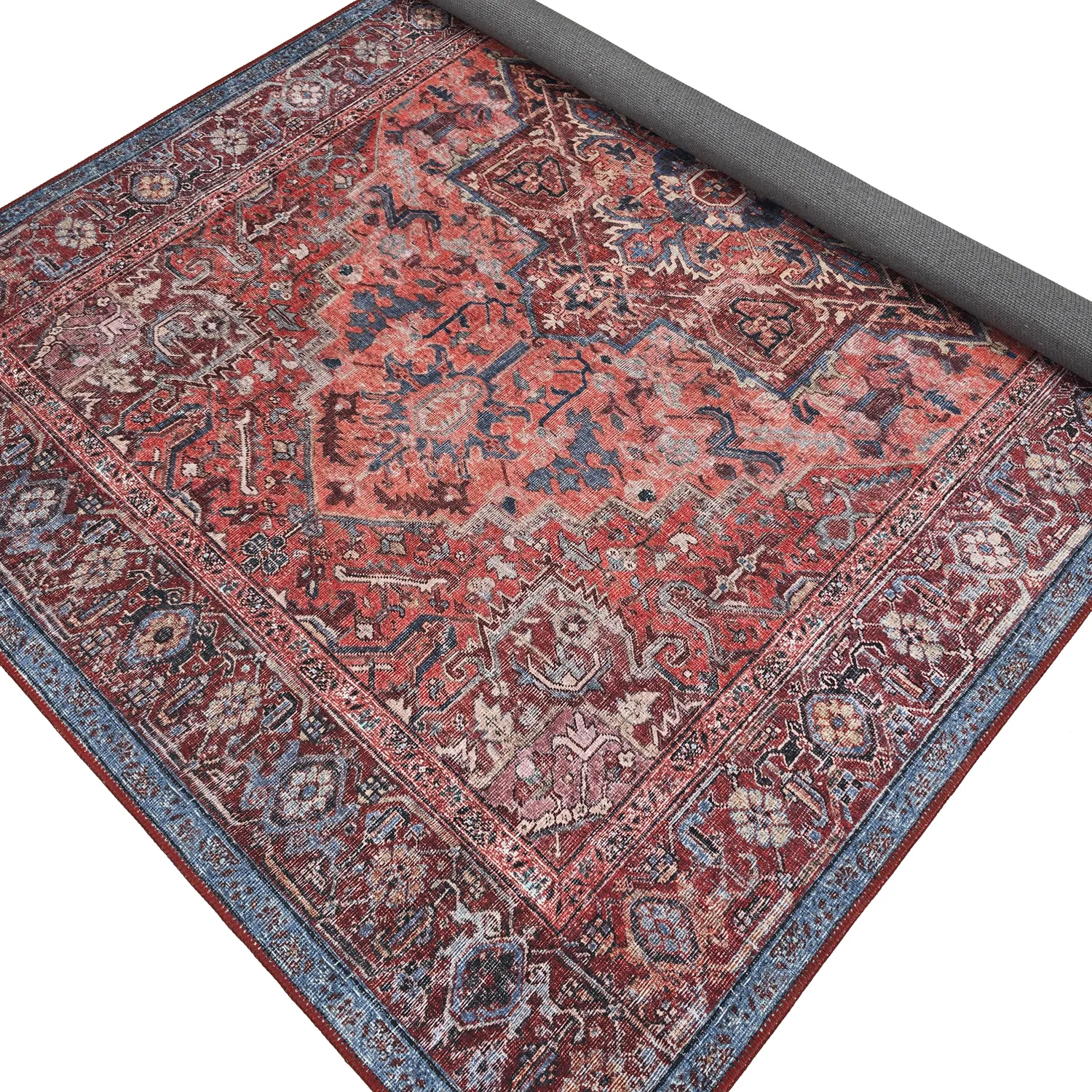Flatvevd teppe - Birjand (rød)
