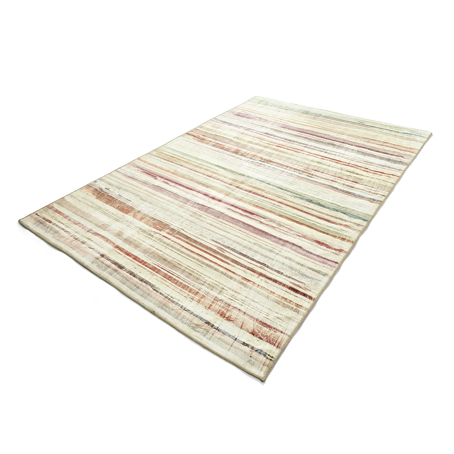 Flatvevd teppe - Delara (beige/multi)