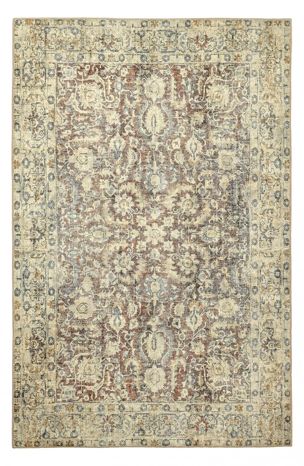 Flatvevd teppe - Delvar (beige)
