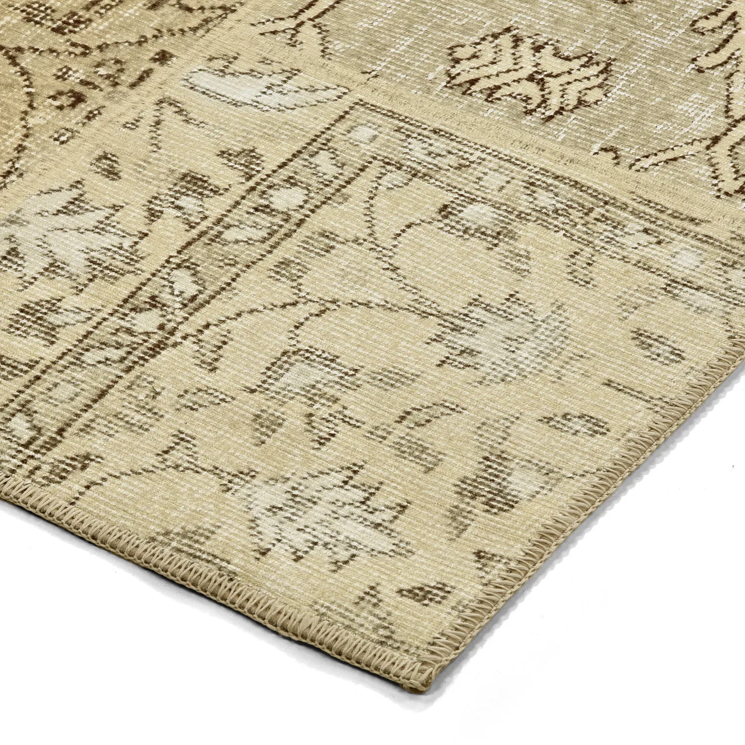 Flatvevd teppe - Myrina (beige)