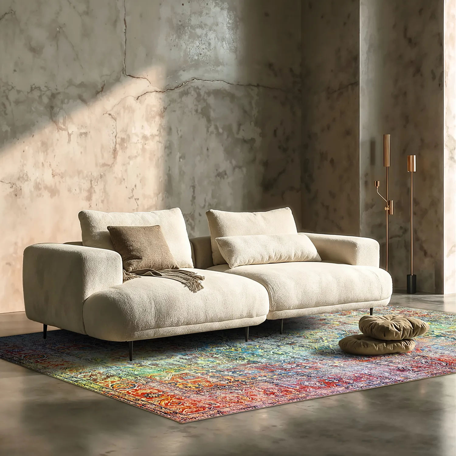 Flatvevd teppe - Oriental Rainbow (multi)