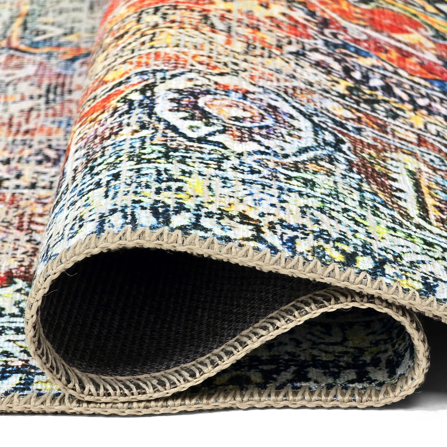 Flatvevd teppe - Oriental Rainbow (multi)