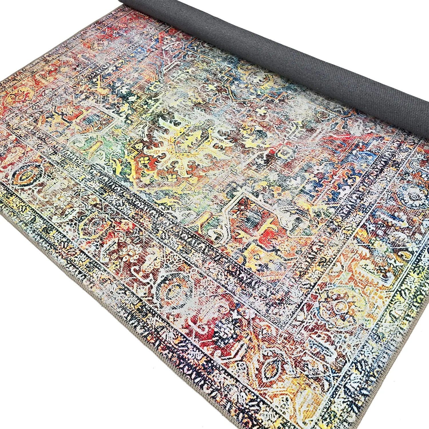 Flatvevd teppe - Oriental Rainbow (multi)