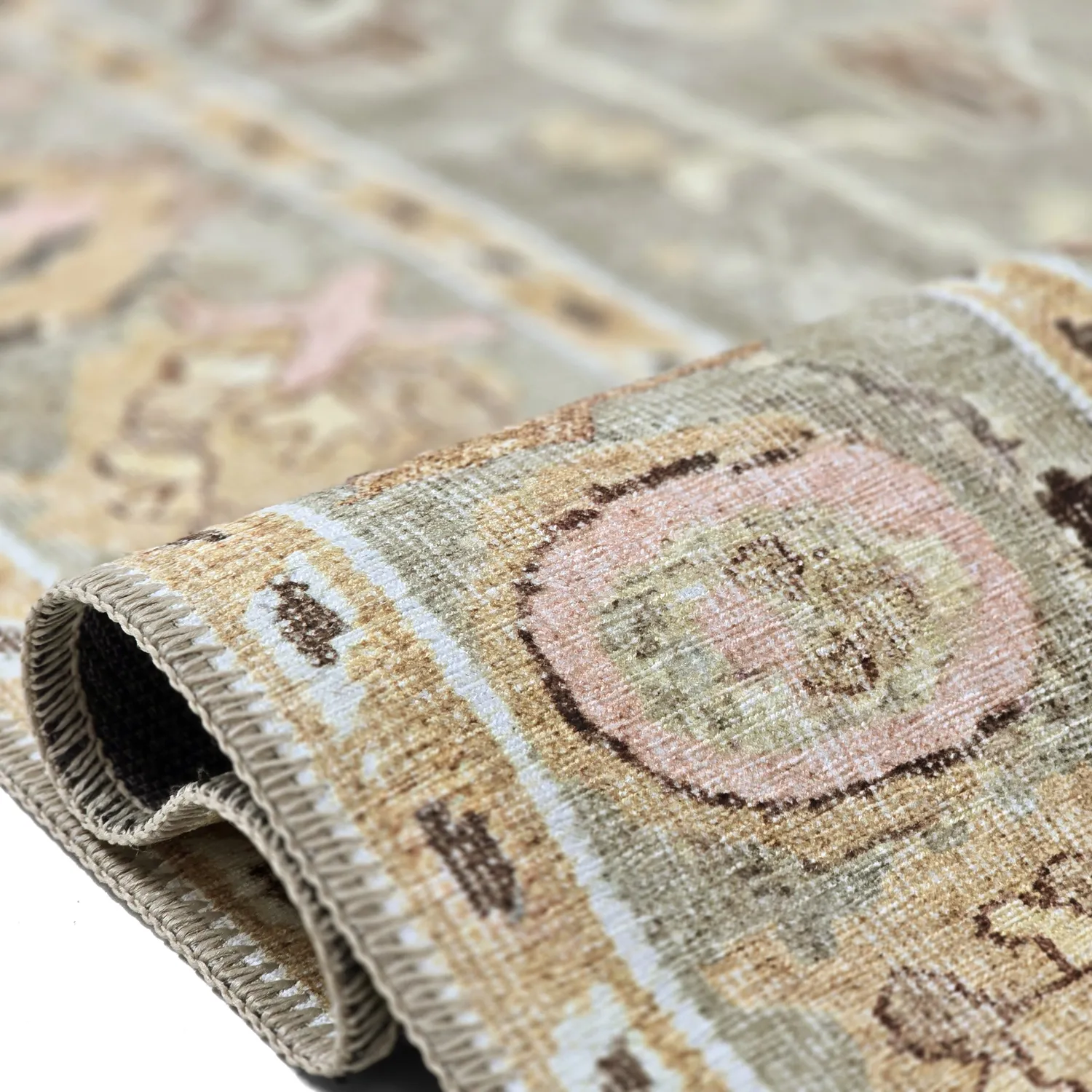 Flatvevd teppe - Yara (beige)