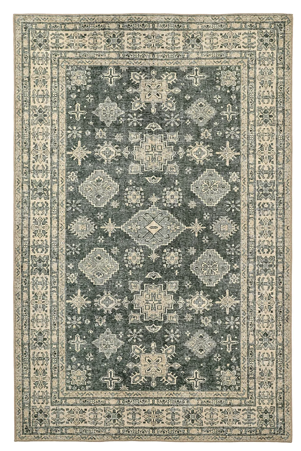 Flatvevd teppe - Zuleina (grønn)