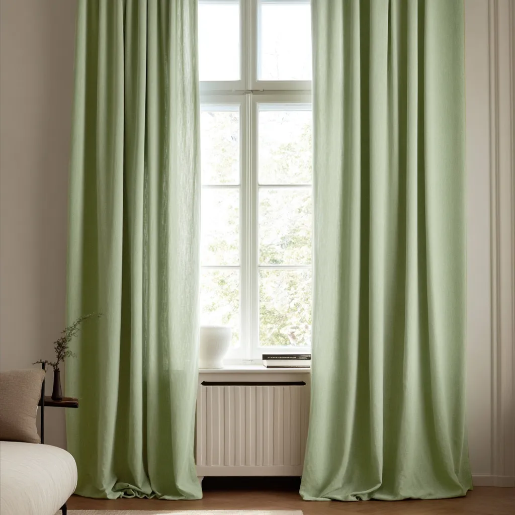 Gardiner - Gardin i linimitasjon Andrada (lysegrønn)