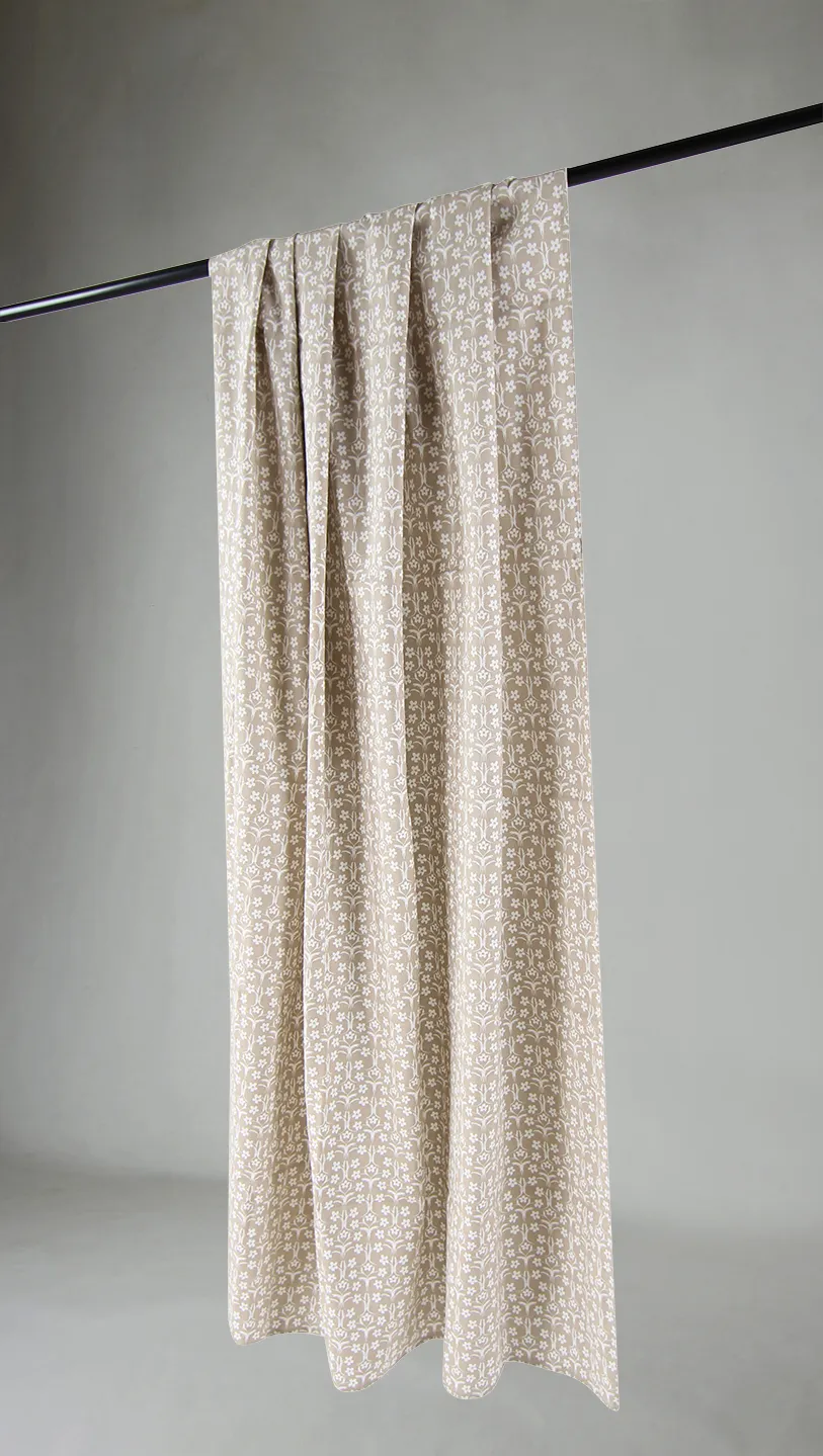 Gardiner - Bomullsgardin Sari (sand)