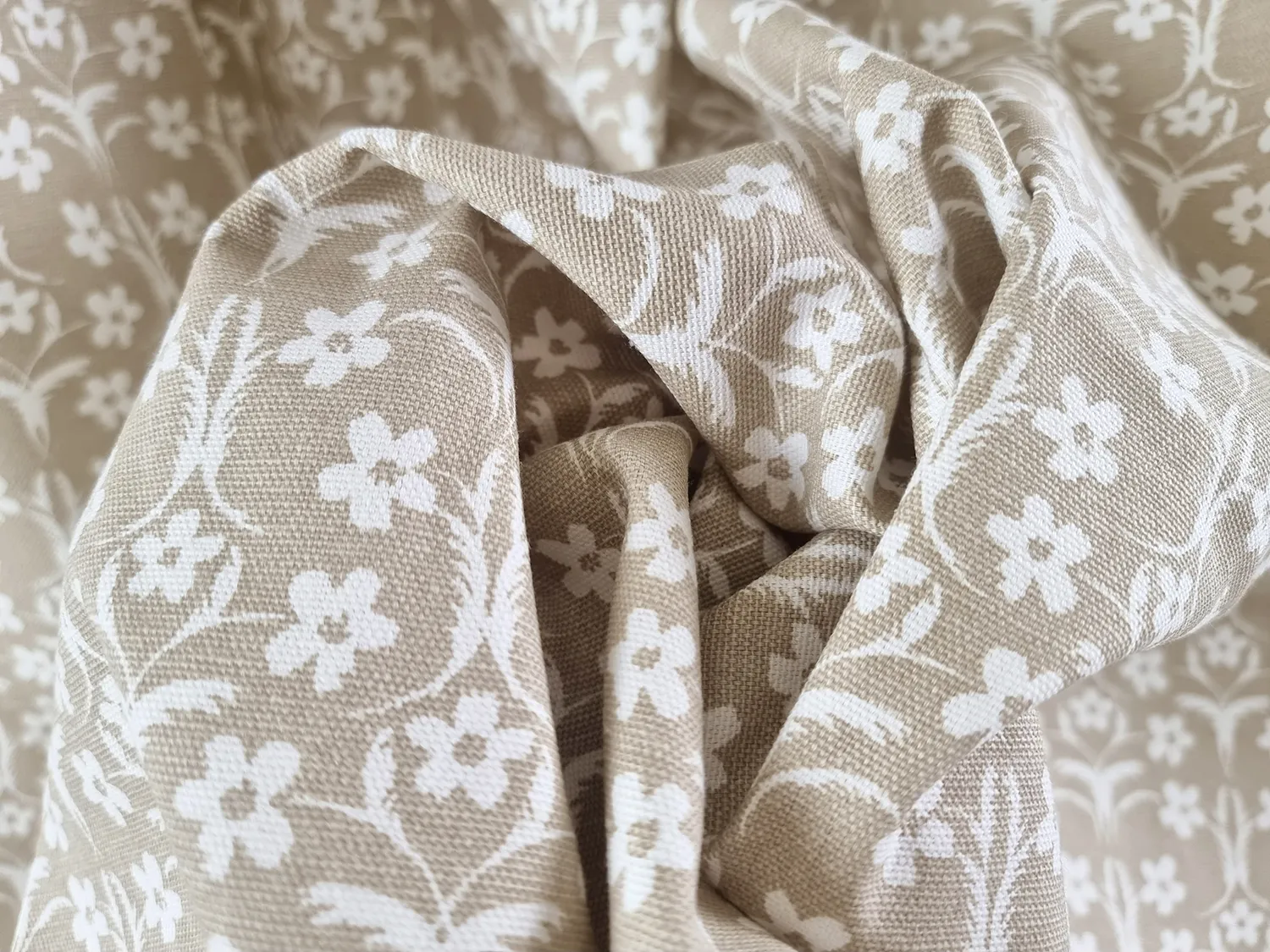 Gardiner - Bomullsgardin Ella (beige)