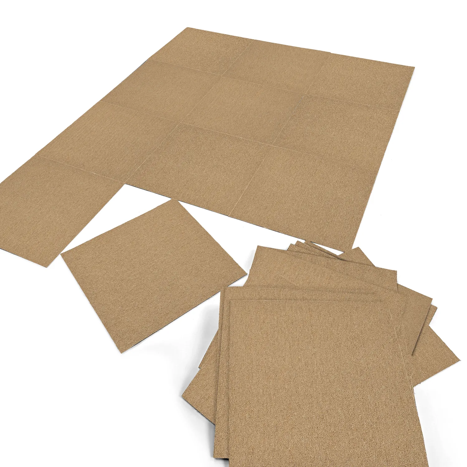 Helteppe - Almeria Tekstilfliser 24 stk. (beige)