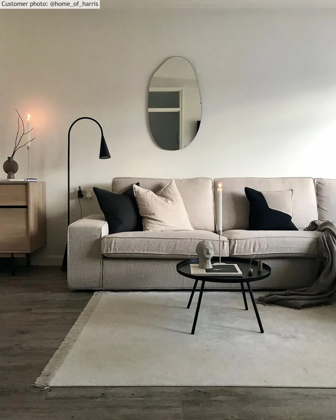 Wilton-teppe - Art Silk (lysegrå/beige)