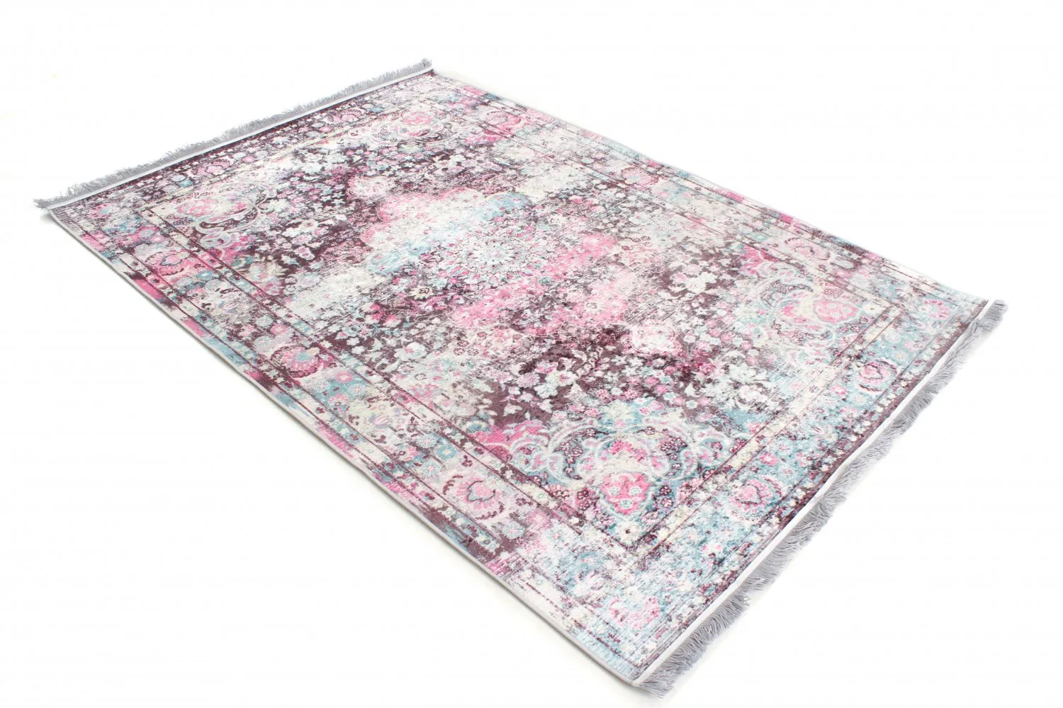 Rundt teppe - Jedaida (rosa/multi)