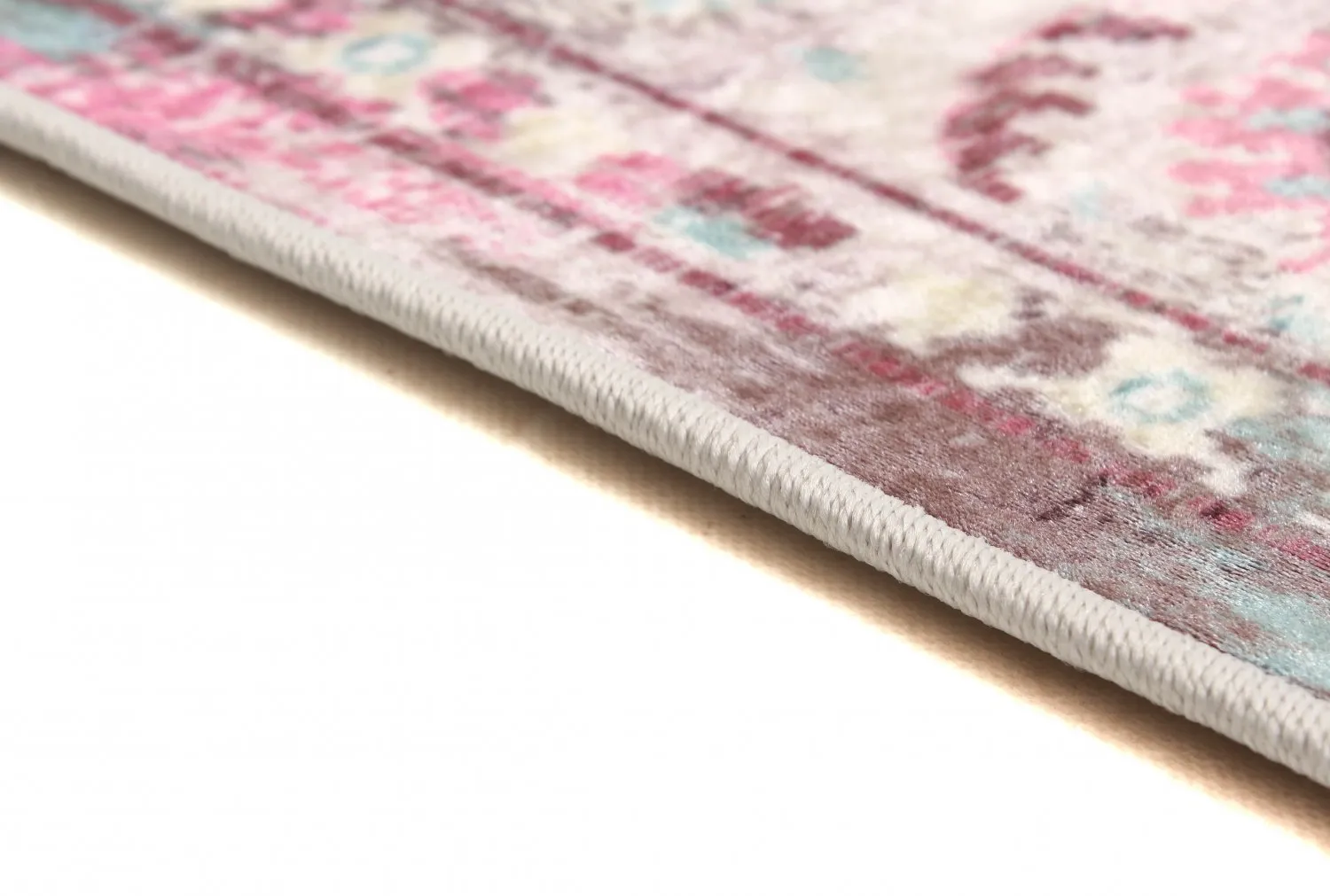 Rundt teppe - Jedaida (rosa/multi)