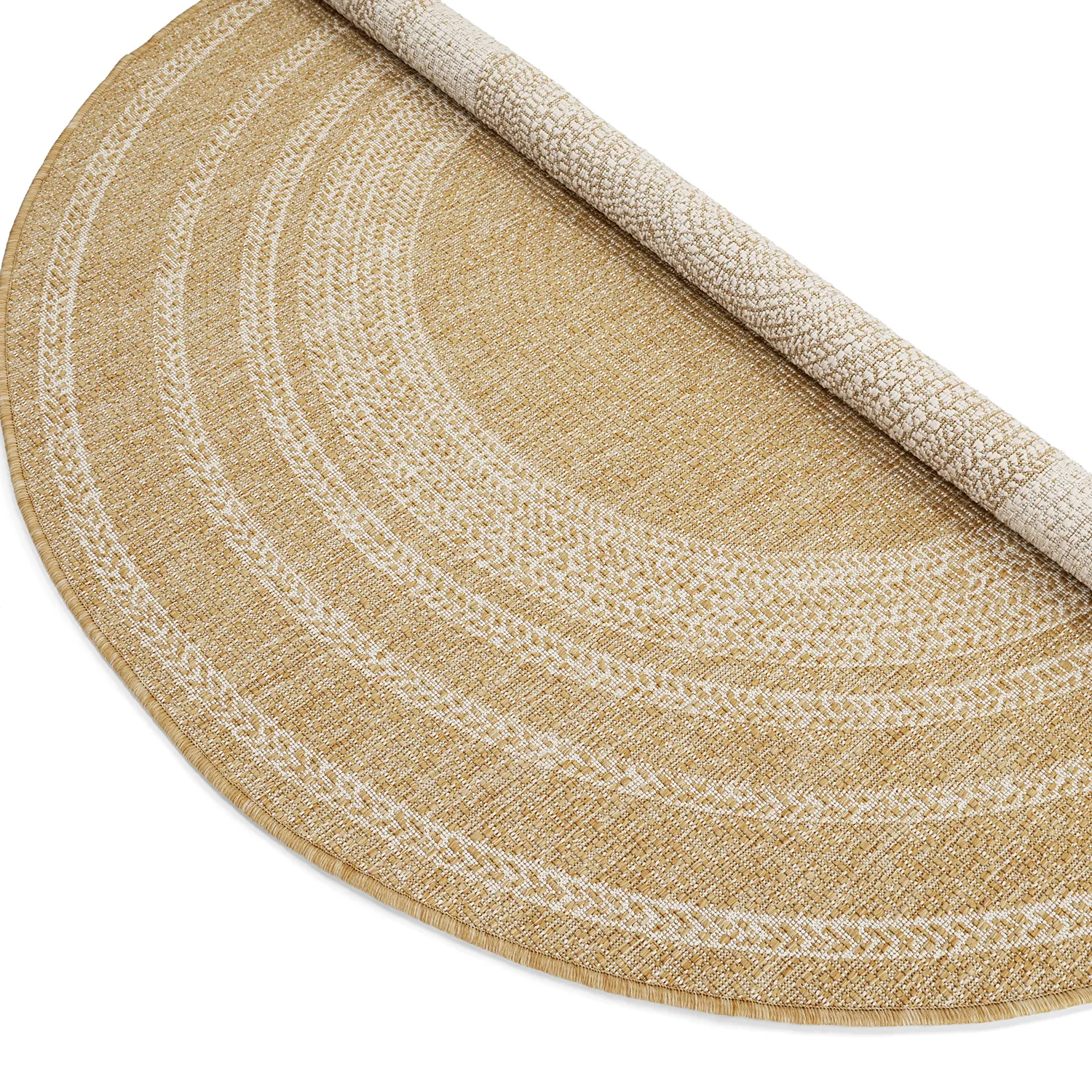 Rundt teppe - Indoor/Outdoor Angus (natur)