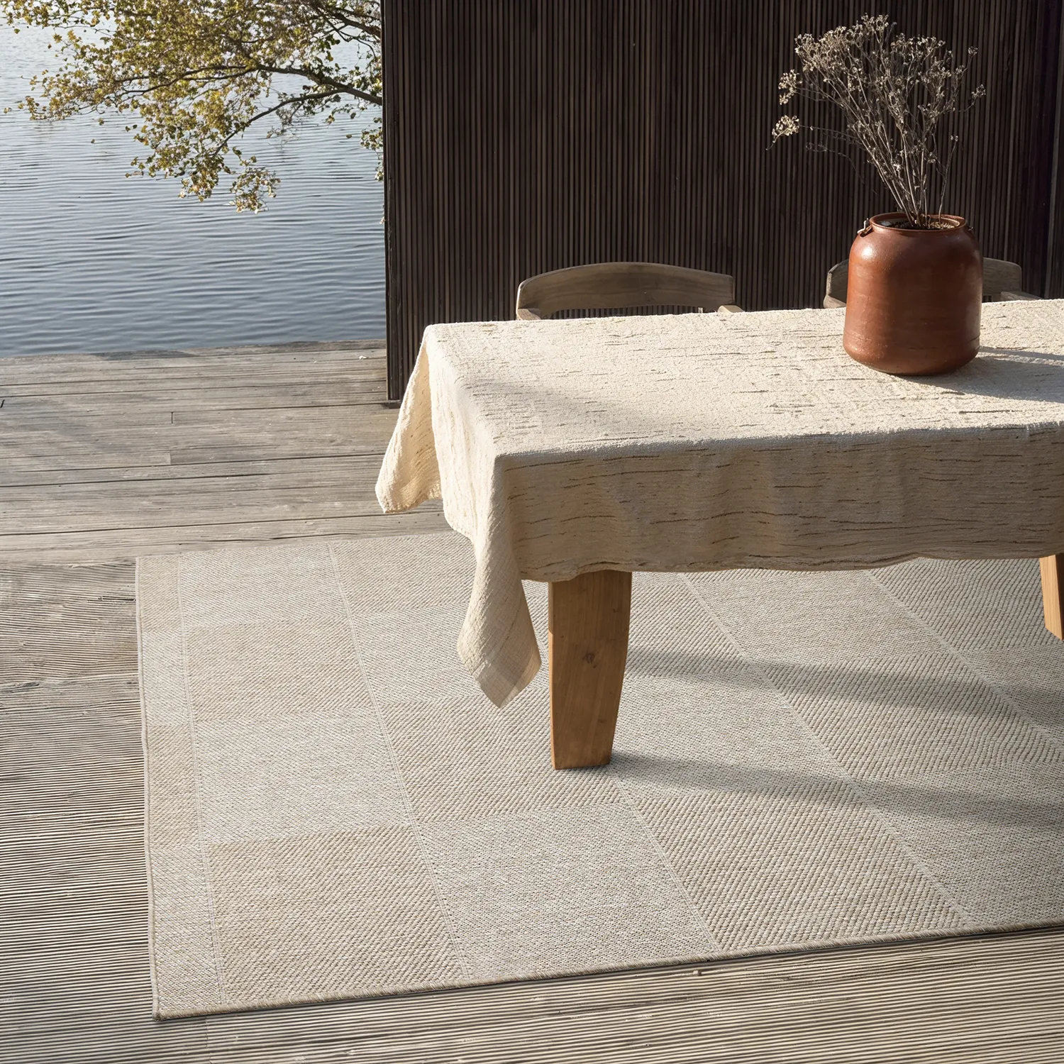 Innendørs/Utendørs tepper - utomhusmatta - Ava (beige)
